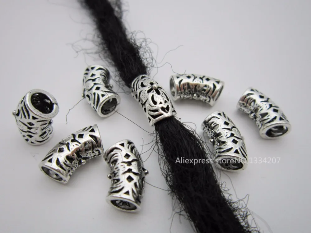 10 шт-30 шт тибетские серебряные 7 5/16 мм коса для волос dread dreadlock бусины трубки