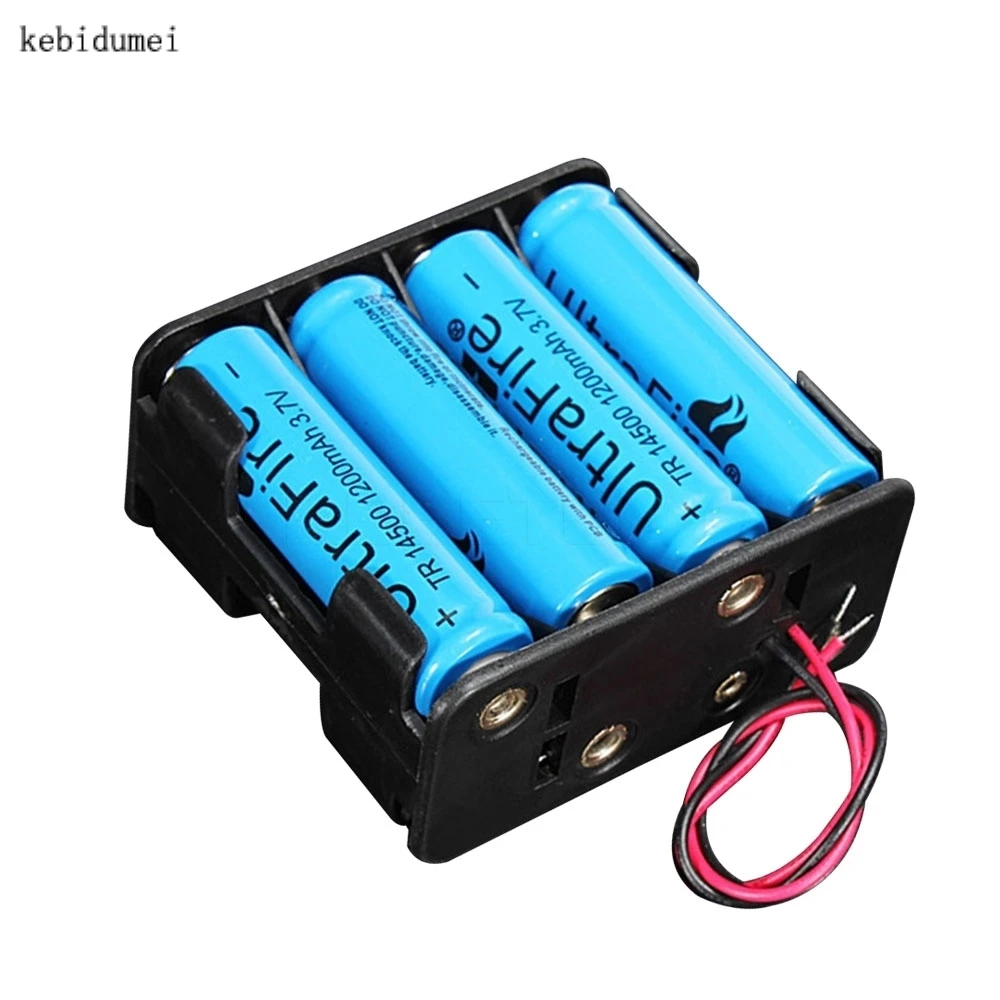 

2017 58x61x30mm Plastic 12V Battery Clip Slot Storage Holder Box Case for 8pcs 2A Rechargeable Batteries with 6inch Leads Wire