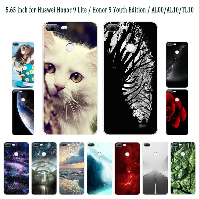 5.65&quot for Huawei Honor 9 Lite Phone Case Sleeping Painted Youth Edition Cover AL00/AL10/TL10 Capa | Мобильные телефоны и