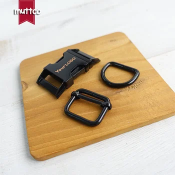 

100sets/lot (metal buckle+adjust buckle+D ring/set) DIY puppy collar accessory 25mm environmental engraved buckle customize LOGO