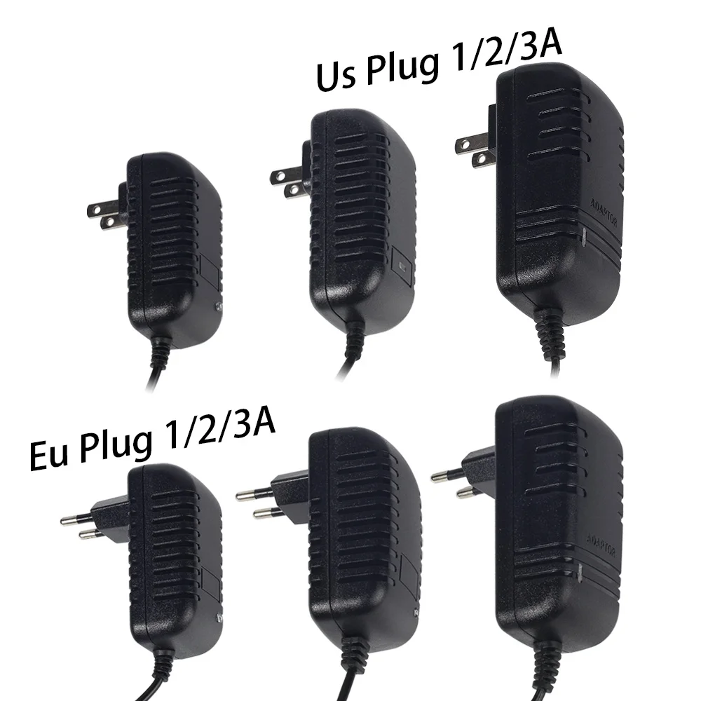 Светодиодный Питание Зарядное устройство Трансформатор Адаптер 1A 2A 3A 110V 220 V-12 V для Светодиодные ленты EU/US iphone зарядное устройство переменного тока