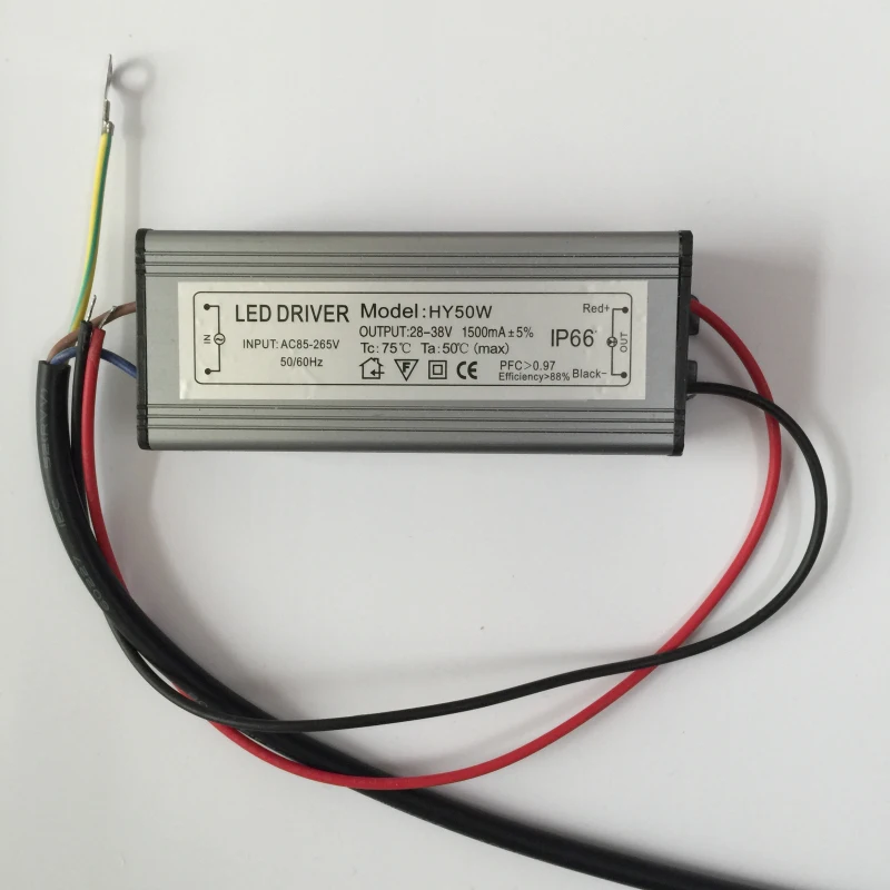 

3pcs LED power of 50W waterproof AC85-265V 1500ma 50W led power high power