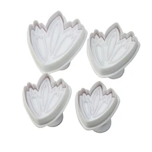 4x тюльпан цветок торт плунжерный резак для печенья формы для работы с сахарной мастикой инструмент формы
