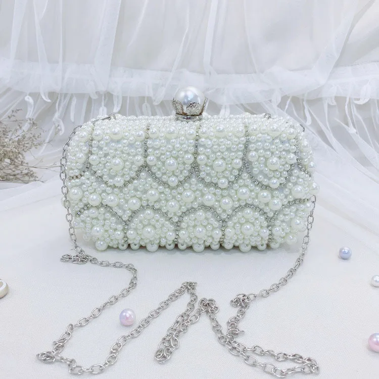 

2019 Pearl bag banquet hand bag summer dinner Evening Bag For Women Wedding Clutches Female handbag