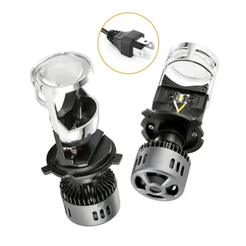 

48W/Pair Lamp H4 LED Mini Projector Lens Automobles LED Bulb LED Conversion Kit Hi/Lo Beam Headlight 12V/24V 6500K White 9600LM