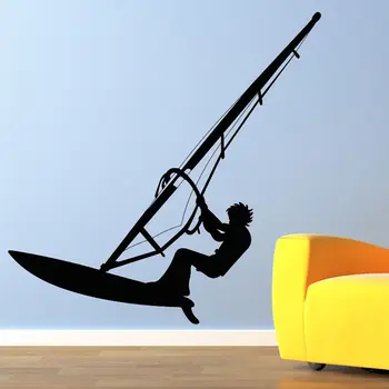 

G293 Windsurfer Wall Decal Vinyl Self Adhesive Sea Sport Player Decor Sticker Sports club wall stickers decoration