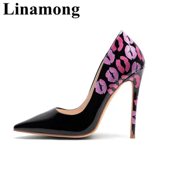 

2019 Newest Hottest Sexy Thin High Heel And Pointed Toe Shallow Summer Mixed Color Fashion Women Pumps High Quality