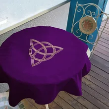 80x80 см скатерть Таро wicca sun, Пентакль бархатное Таро ткань настольная игра игровой коврик аксессуары вышивка настольное покрытие