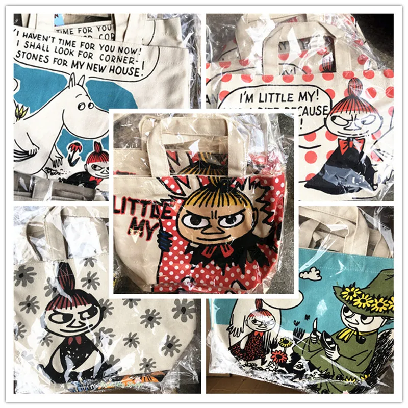 Moomin японская сумка на молнии Bolsa Organizadora Finland хлопковая Холщовая Сумка через плечо дорожная сумка для хранения Estetoscopio Littmann