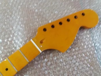 

Full scalloped Large headstock Guitar Neck Replacement 24 Fret Maple yellow