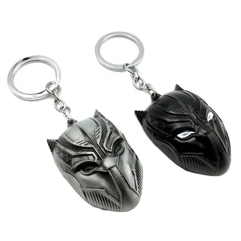 

New Movie Avengers 3 Infinity War Superhero Black Panther Keychain Alloy Mask Key Chain Key Holder For Gift Wholesale 12pcs/lot