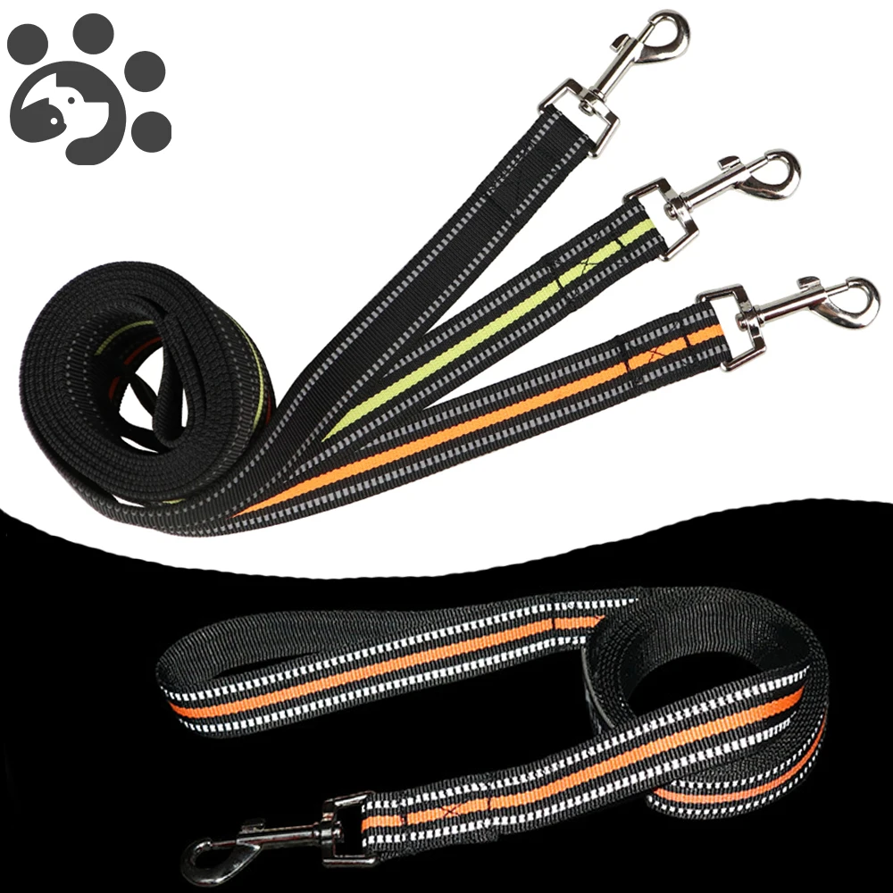 

2M Long Dog Leash Reflective Leashes for Large Dogs Breakaway Basic Dog Harness Leash Pet Walking Training Night Safty MP0007
