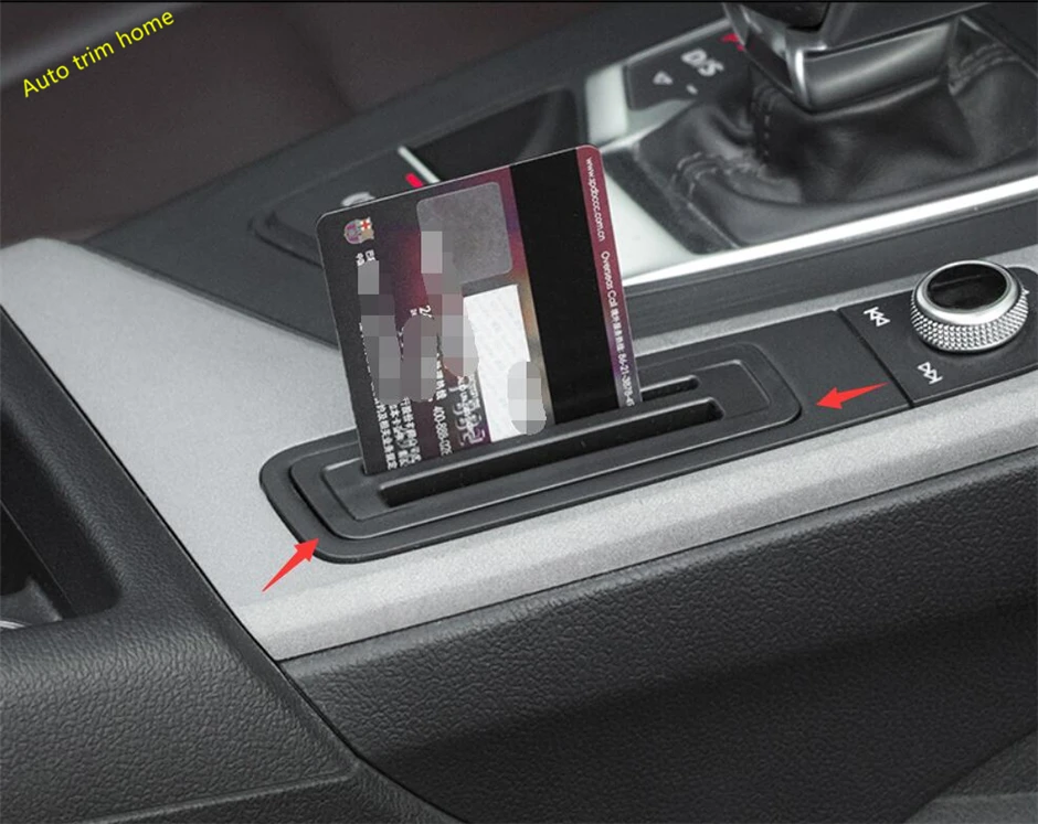 Lapetus центр управления карты хранения банк карты крышка подходит для Audi A4 B9 A5 Sedan Avant Allroad Quattro- авто аксессуар