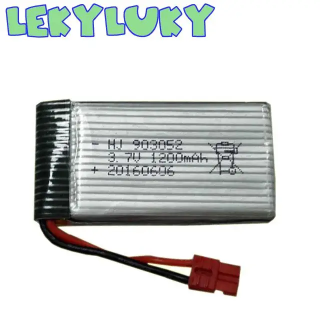 LEKYLUKY X5HC X5HW 2 4G R/C drone 3.7v1200 mah литиевая батарея шт./лот | Игрушки и хобби