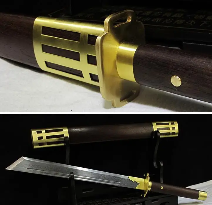 Настоящий ручной китайский ушу меч для Кунг Фу Broadsword Цин Дао Цзянь W/дамасская
