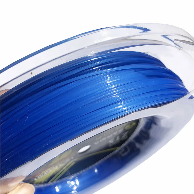 1 بكرة ZARSIA مسدس تنس سلاسل دائم عرافة البوليستر تنس مضرب String1.23MM 200 M كبيرة السجق الأزرق سلسلة