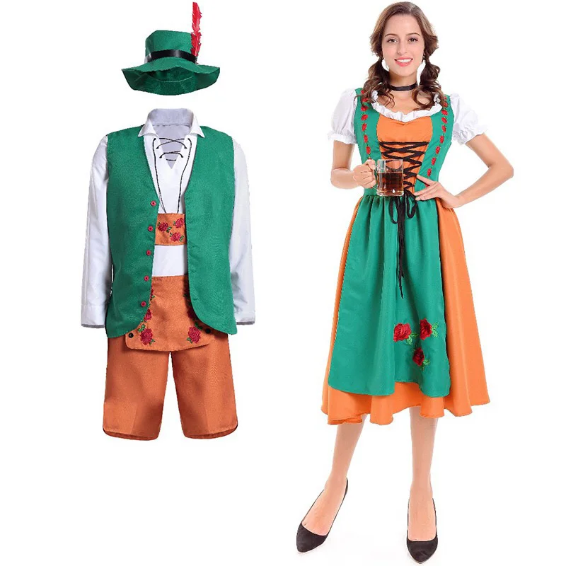 Adult Man Women Bavarian Oktoberfest Dirndl Couples