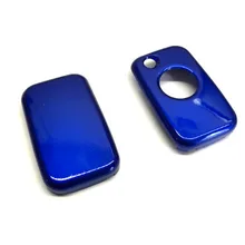 Одна кнопка дистанционного флип ключ защитный чехол глянцевый металлический синий цвет для Mercedes Benz