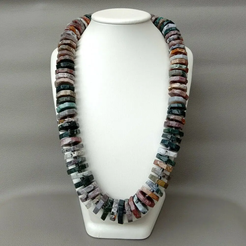 

25'' Large Disc 21mm Ocean Stone Necklace