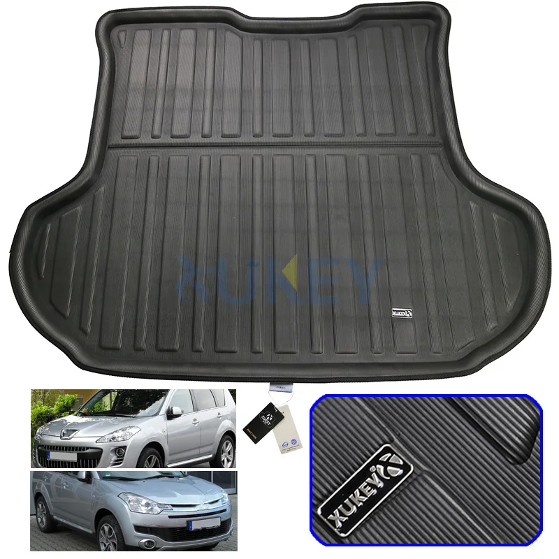 

Boot Cargo Liner Trunk Mat Tray For Citroen C-Crosser Peugeot 4007 2007 - 2012 Floor Carpet Tray Mud Kick 2008 2009 2010 2011