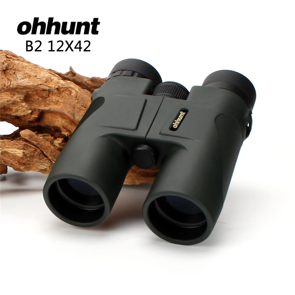 الصيد ohhunt 12X42 مناظير للماء Fogproof تلسكوب قوية مشرق البصريات نطاق التخييم التنزه مجهر الظلام الأخضر