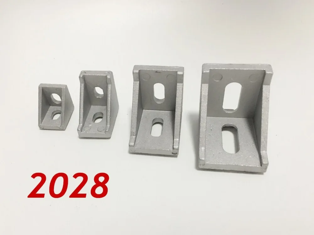 50 шт./лот 2028 Угловые алюминиевые соединители 28x28 L Крепежная Скоба подходит для