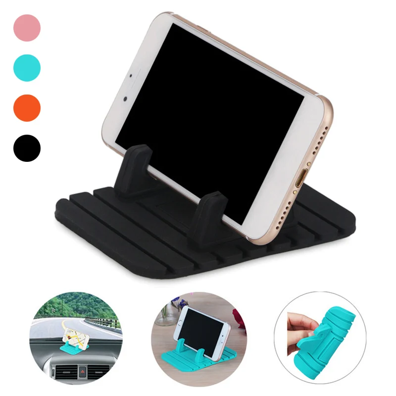 

Soft Silicone Car Phone Holder Dashboard GPS Anti Slip Mat Desktop Stand Bracket -Drop