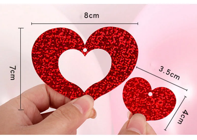 DH_Laser Sequin pendants-XO heart-size
