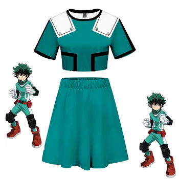 

My Hero Academia Boku no Hero Academia Midoriya Izuku Costumes Girl summer school uniform My Hero Academia Skirt Set Cosplay