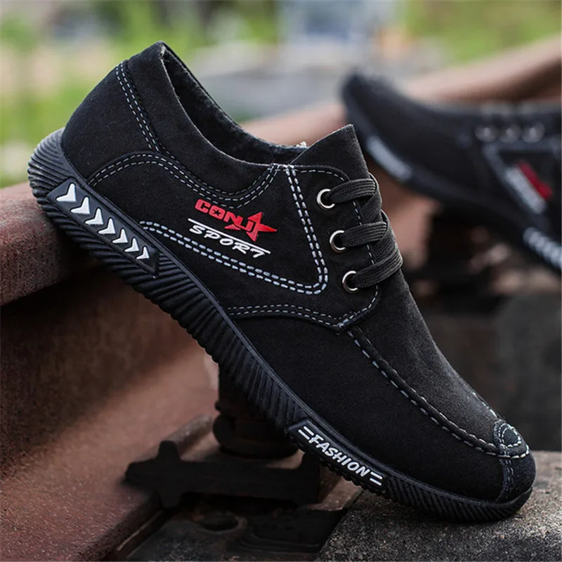 

2019 Shoes Men Flats Canvas Lacing Shoes Breathable Men Casual Shoes Fashion Sneakers Men Loafers Wholesale Men Driving shoes