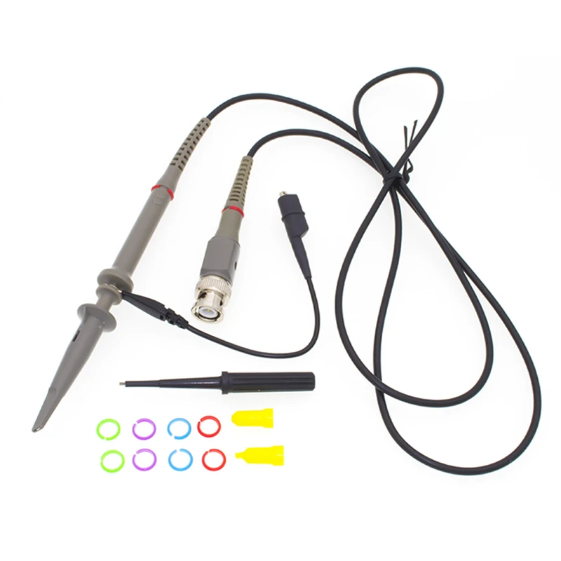 1pcs Oscilloscope Probe Kit P6100 1X 10X High Precision DC-100MHz Scope Clip Test Probe 1pcs Oscilloscope Probe Kit P6100 1X 10X High Precision DC-100MHz Scope Clip Test Probe