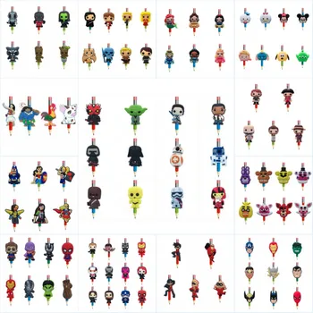 

50pcs Avengers Incredibles Game of Throns Cartoon PVC Pencil Toppers Cute Pen Grips Caps Office School Stationery Kids Best Gift