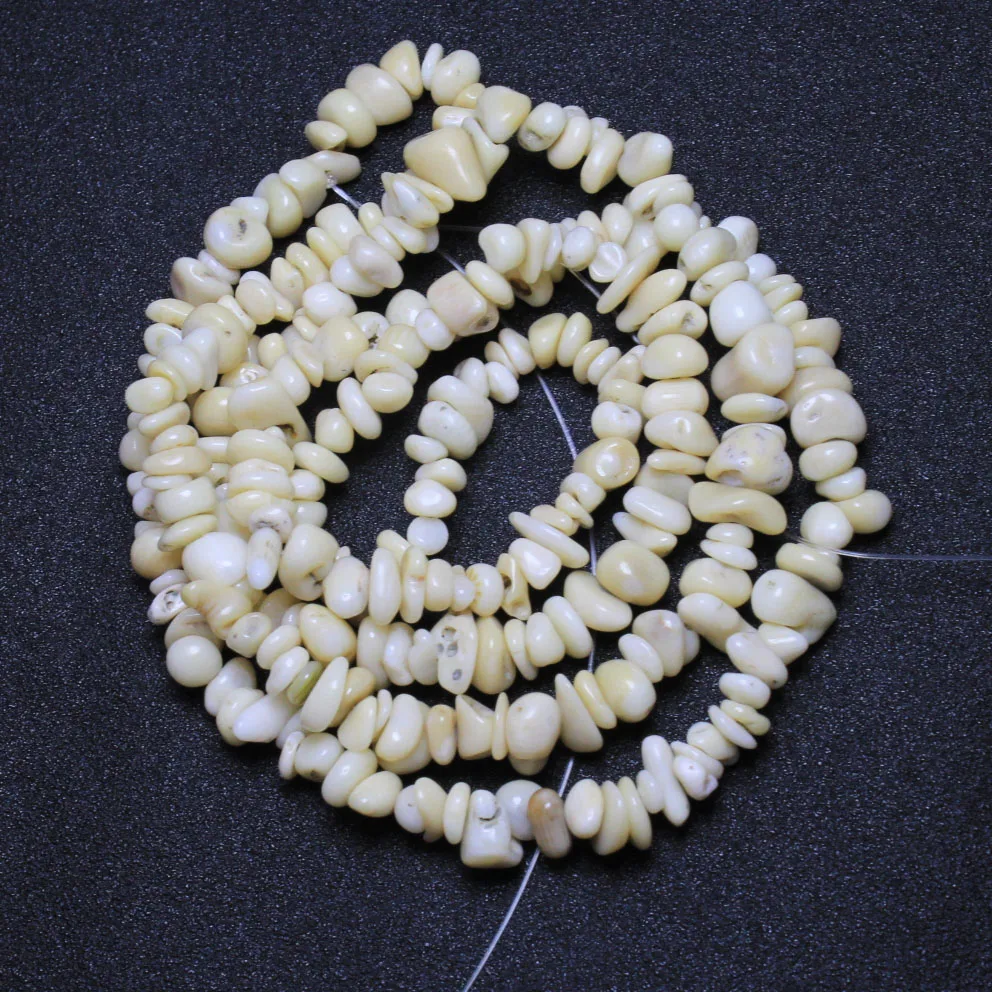 Wholesale Gravel Irregular Shape White Natural Coral 58 Mm Stone Beads