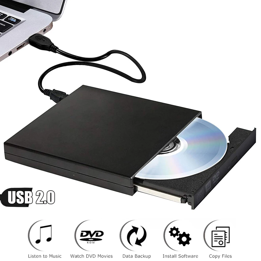 USB 2 0 Внешний DVD привод для ASUS WinXP Win7 Win8 Win10 Нетбук планшетный ПК LaptopDual Layer 8X RW DL CD|dvd