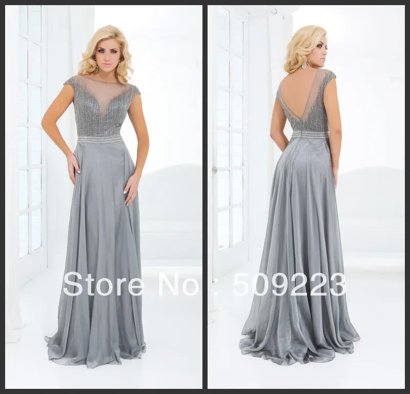 2014 New Arrival Modest Heavy Beaded Sheath Crystal Gothic Clothing Sexy Gray Pink Flapper Evening Gown Prom Party Dress | Свадьбы и