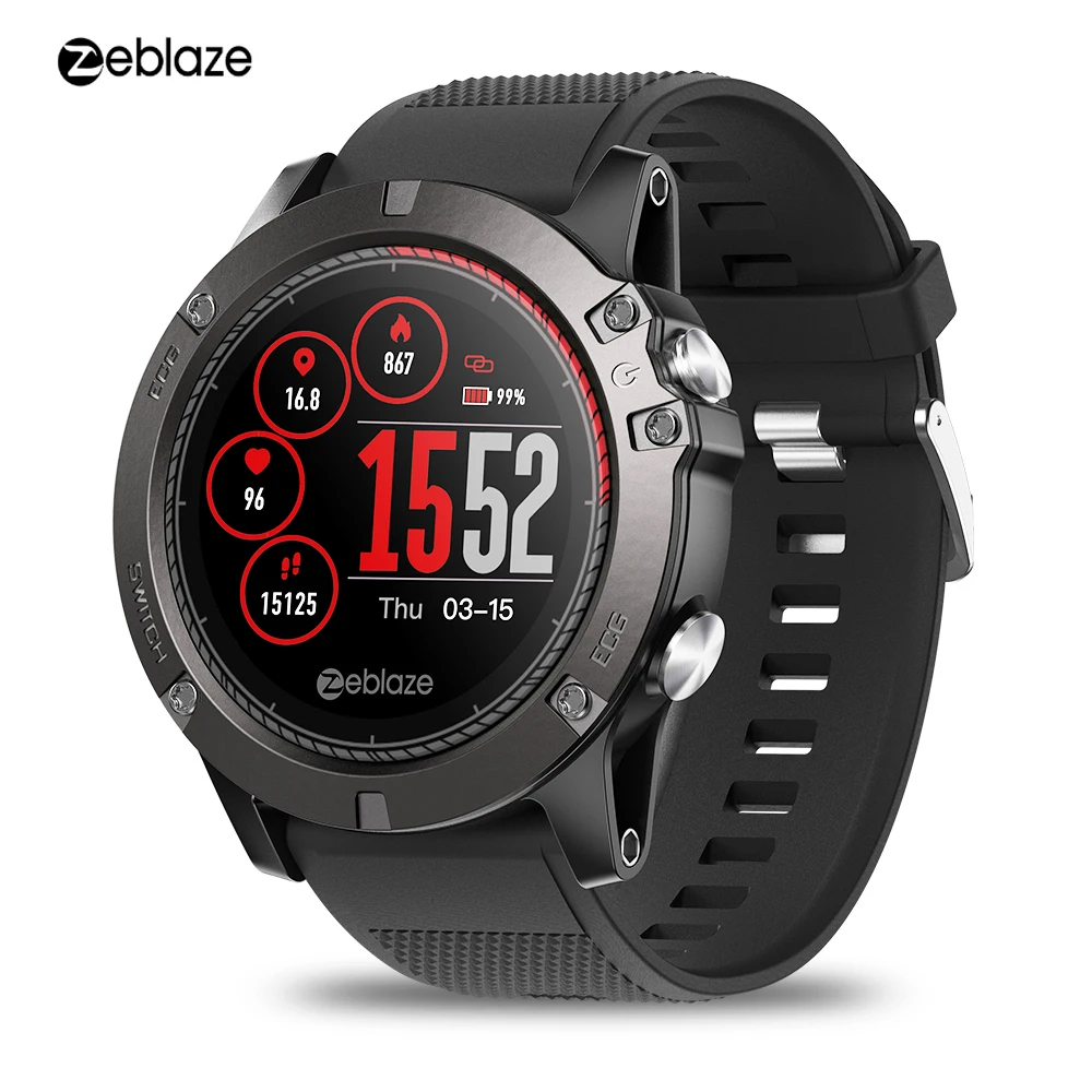 

Zeblaze VIBE 3 ECG Smart Watch Men women Waterproof blood pressure Heart rate Smart Wristband Fitness Tracker digital watch#Xj30