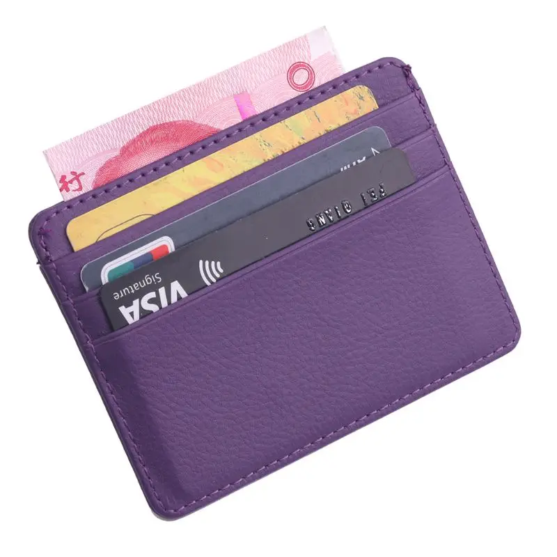 Модный тонкий кожаный бумажник для мужчин и женщин, тонкий держатель для кредитных карт, многофункциональный Повседневный карман для денег, органайзер, мини-сумка, новинка