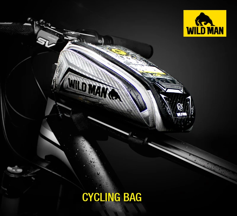 

Bicycle Bag on the tube bags front beam bag mobile phone waterproof saddle bag mountain bike accessories riding equipment