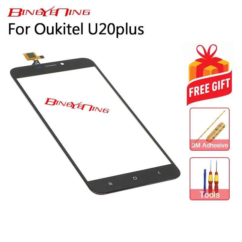 BingYeNing New Original 5.5 inch Oukitel U20 Plus Digitizer Touch Screen Glass Panel For U20Plus | Мобильные телефоны и