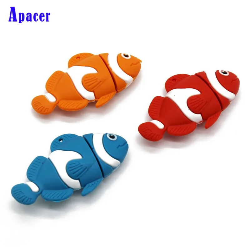 Apacer Animal USB флешка милый флеш-накопитель Золотая рыбка карта памяти