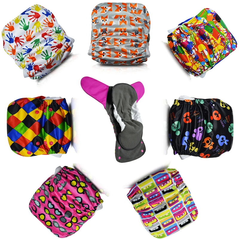 

JinoBaby AIO Reusable Bamboo Charcoal Diapers - Special Leakproof Design Bamboo Care for Babies