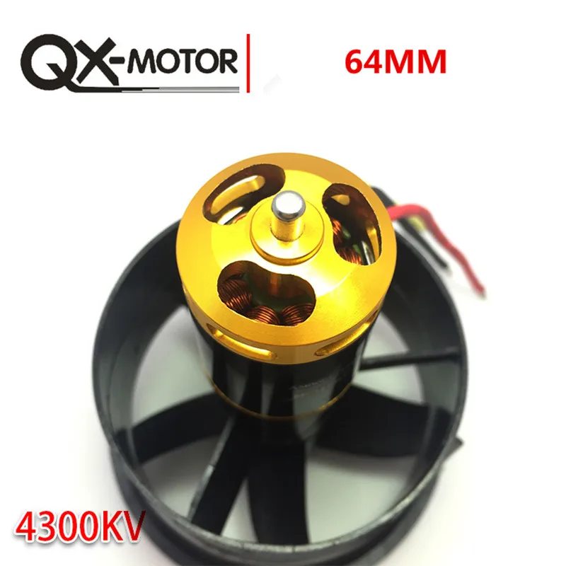 Qx-motor 64 мм EDF все набор QF2822 4300KV двигатель с 5 лопастей воздуховод вентилятор для RC Самолет Бесплатная доставка