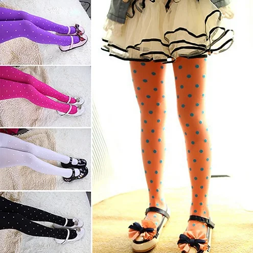 

Candy Color Polka Dot Love Heart Girls Kids Ballet Dance Tights Socks Pantyhose