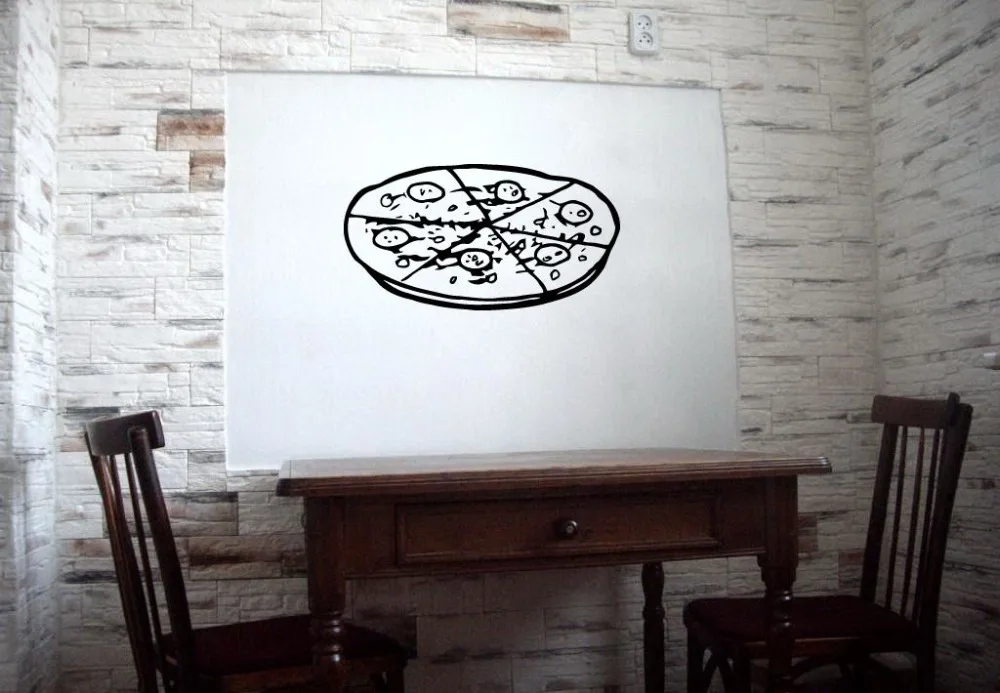 Italian Restaurant Wall Decor : Creative pizza vinyl wall decal italian