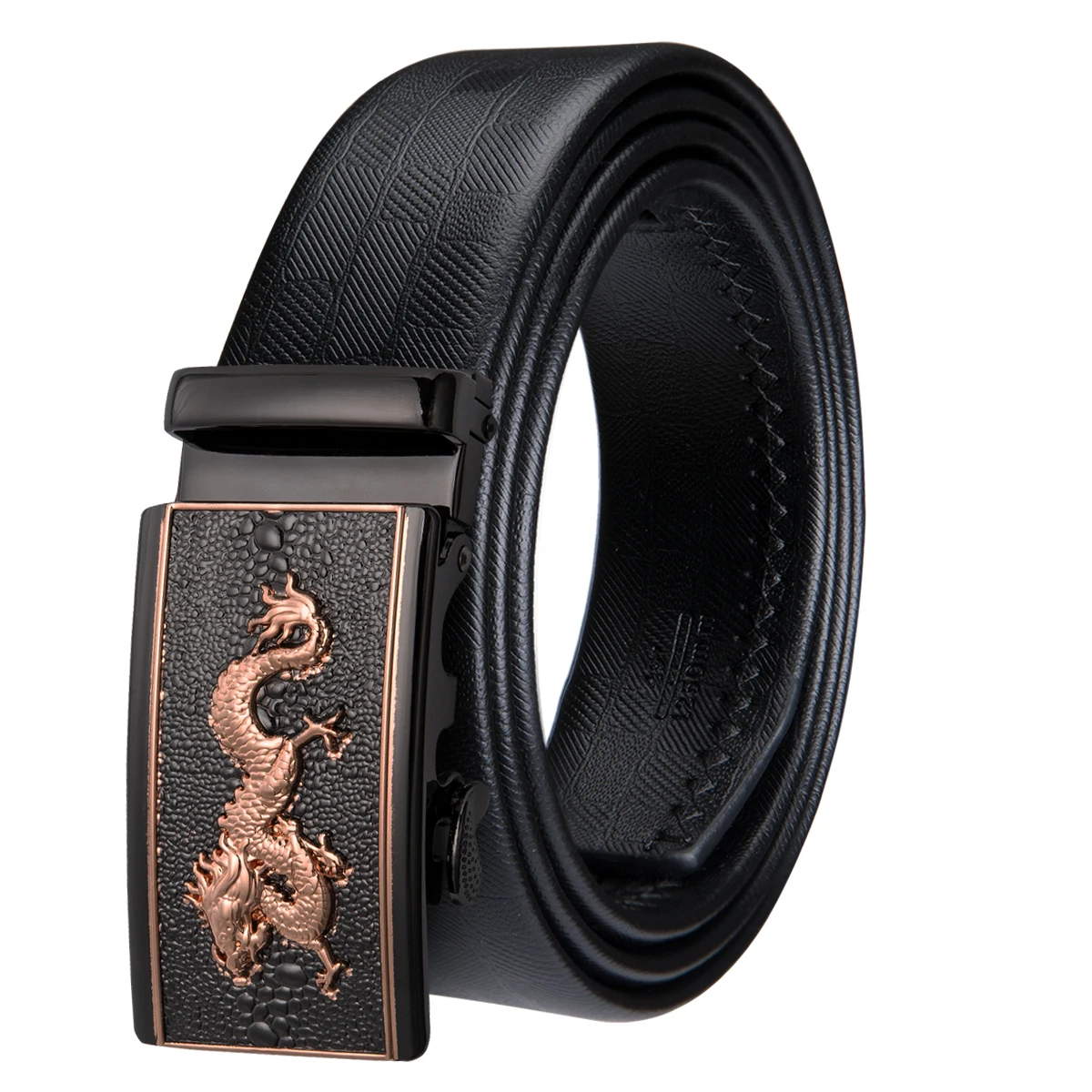 Hi Tie Luxury Cowhide Leather Belts for Men Formal Style Designer Gold ...