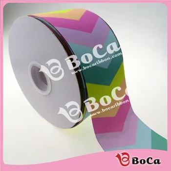 

new arrival 50 or 100 yards/lot 3" 75mm rainbow heat transfer printing grosgrain ribbon , DIY handmade material