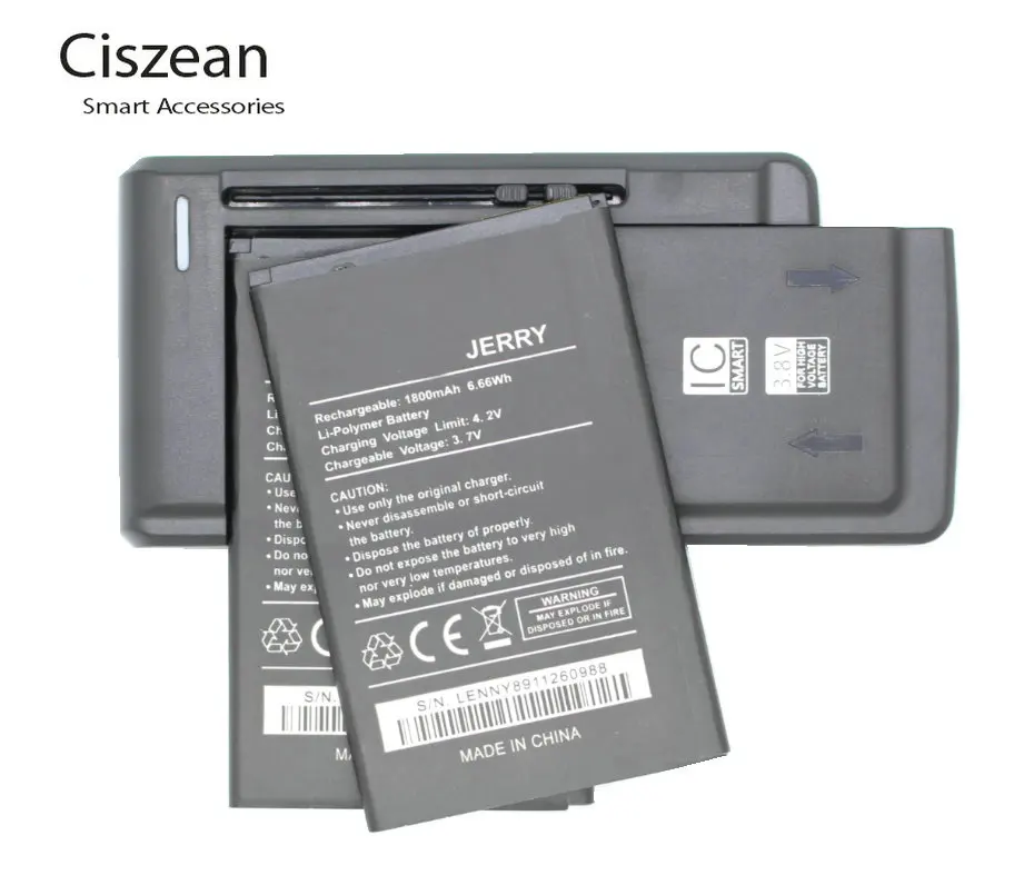 Ciszean 2x3 7 V 1800 mAh Сменный Джерри аккумулятор + универсальное зарядное устройство для
