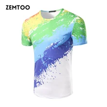Personality Men’s Fashion 3D ink T-shirts Men’s Brand Casual Tee Tops Male Summer Cotton Short Sleeve T-shirt Homme ZM0175