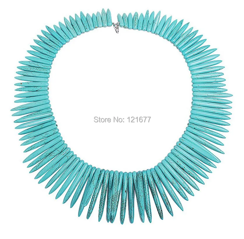 Personalized Punk Choker Necklaces Fashion Blue Tassel Chunky Statement