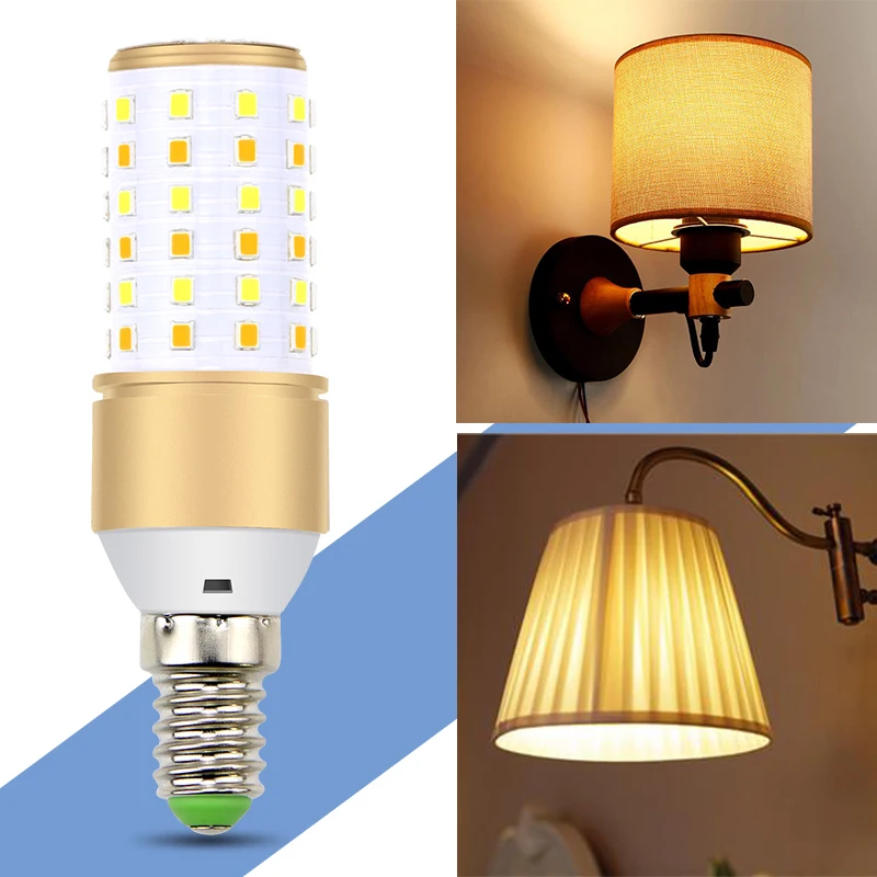 

Aluminum E14 LED 220V 3 Color Corn Bulb SMD 2835 E27 LED Light Energy Saving 20 50 70leds Ceiling Lamp Decoration Maison 85-265V